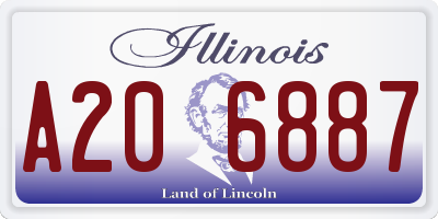 IL license plate A206887