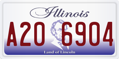 IL license plate A206904