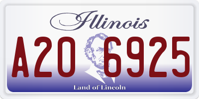 IL license plate A206925