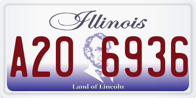 IL license plate A206936