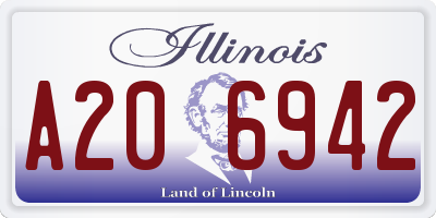 IL license plate A206942