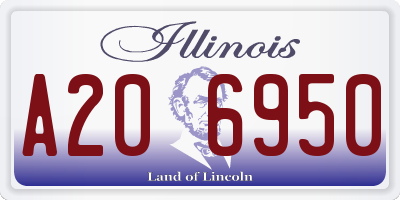 IL license plate A206950