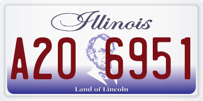 IL license plate A206951