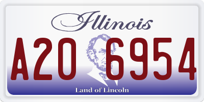 IL license plate A206954