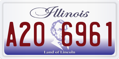 IL license plate A206961