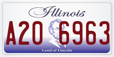 IL license plate A206963