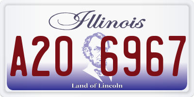 IL license plate A206967
