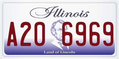 IL license plate A206969