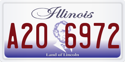 IL license plate A206972