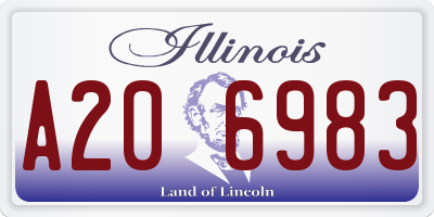 IL license plate A206983
