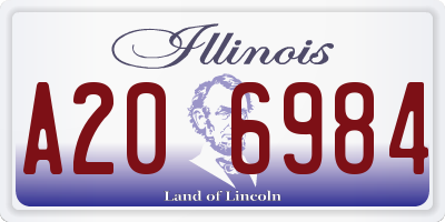 IL license plate A206984