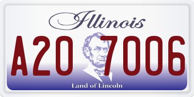 IL license plate A207006