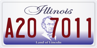 IL license plate A207011