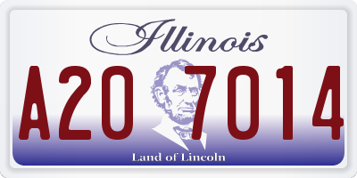IL license plate A207014