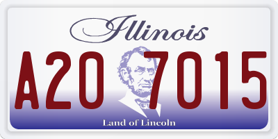 IL license plate A207015