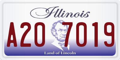 IL license plate A207019