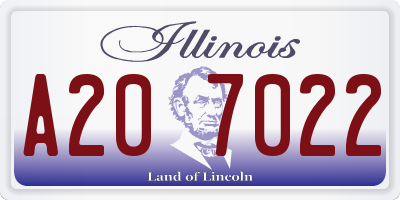 IL license plate A207022