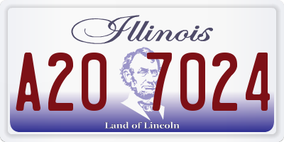 IL license plate A207024