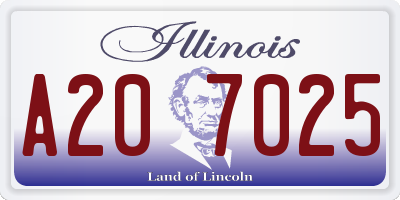 IL license plate A207025