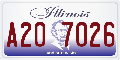 IL license plate A207026
