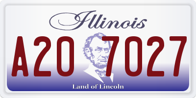 IL license plate A207027