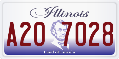 IL license plate A207028