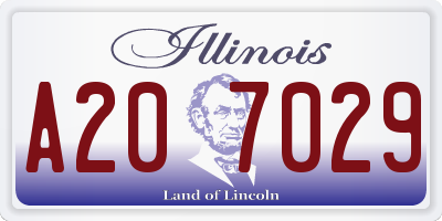IL license plate A207029