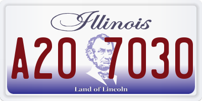 IL license plate A207030