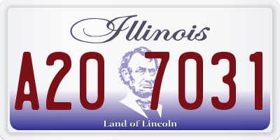 IL license plate A207031