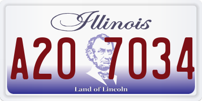 IL license plate A207034