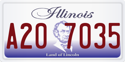 IL license plate A207035