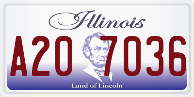 IL license plate A207036