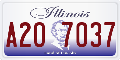 IL license plate A207037