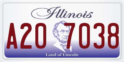 IL license plate A207038