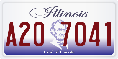 IL license plate A207041