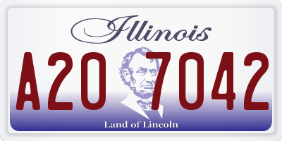 IL license plate A207042