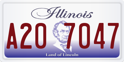IL license plate A207047
