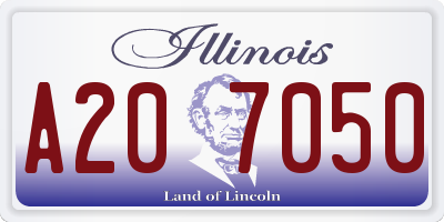 IL license plate A207050