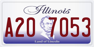 IL license plate A207053