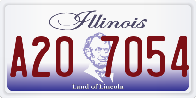 IL license plate A207054