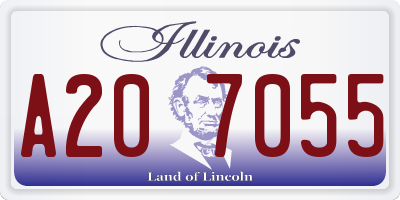 IL license plate A207055