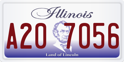 IL license plate A207056