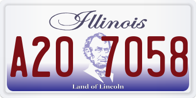 IL license plate A207058