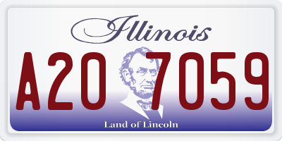 IL license plate A207059