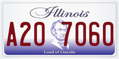 IL license plate A207060