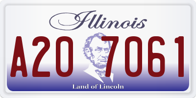 IL license plate A207061