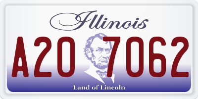 IL license plate A207062