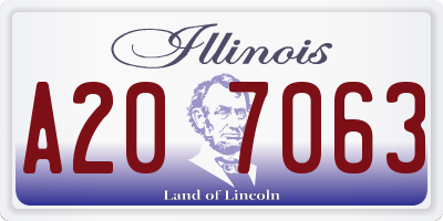 IL license plate A207063