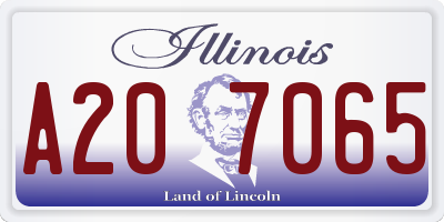 IL license plate A207065