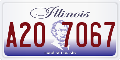 IL license plate A207067